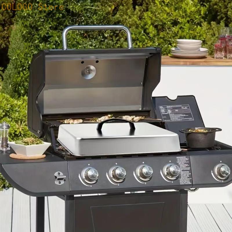 Camping Cooking Flat Top - Cubierta cuadrada para alimentos para cocinar