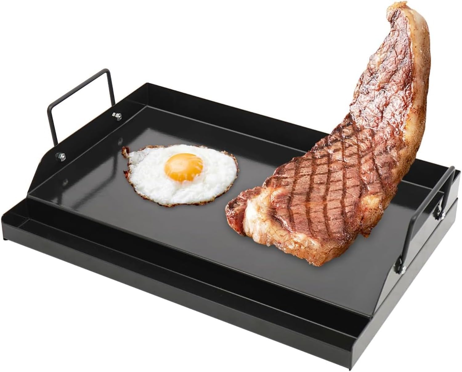 Camping Cooking Flat Top - Plancha de hierro fundido antiadherente de