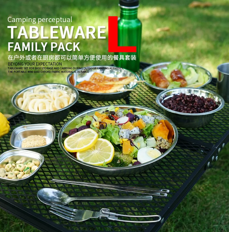 Camping Cooking Dining Set - Nuevo juego de platos portátiles para