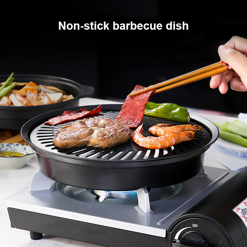 Camping Cooking Flat Top - Bandeja de barbacoa antiadherente coreana, casete