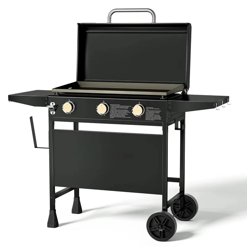Camping Cooking Flat Top - Estación de Cocina Portátil con Ruedas