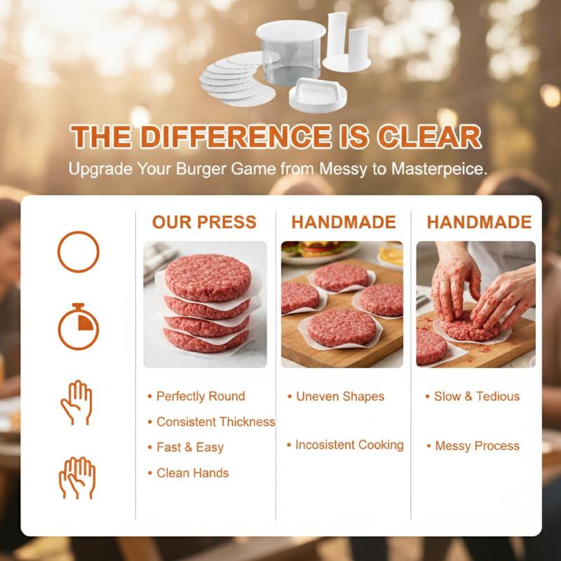 Camping Cooking Container - Molde para hacer hamburguesas, de múltiples