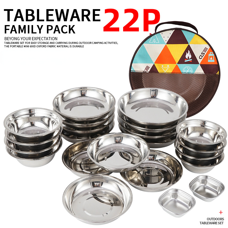 Camping Cooking Dining Set - Nuevo juego de platos portátiles para