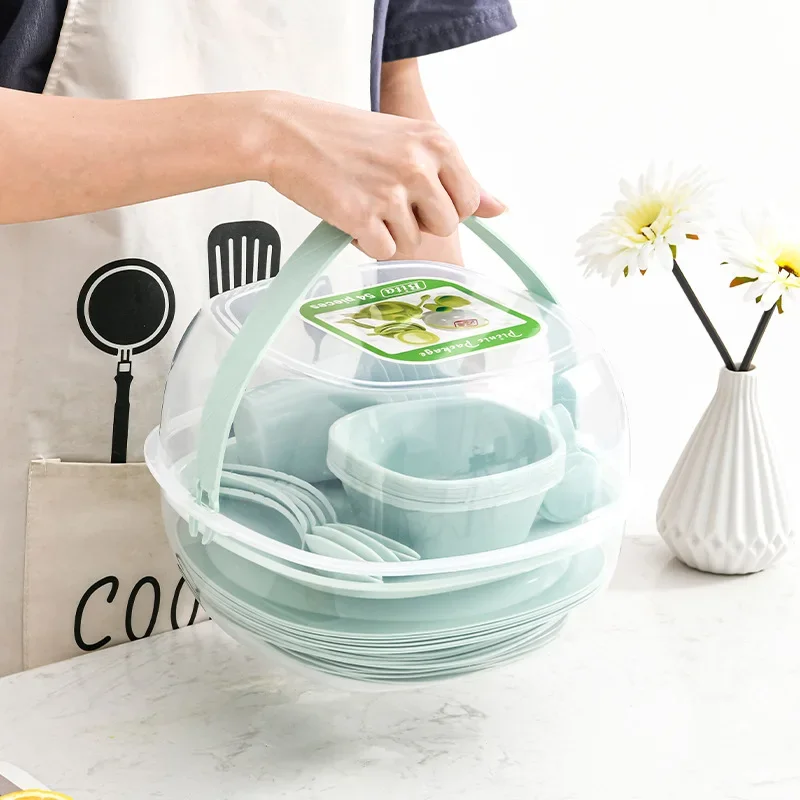 Juego de vajilla de plástico p - Camping Cooking Dining Set reseña y precio