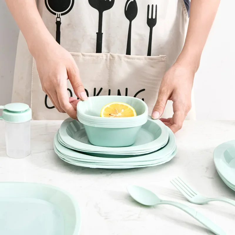 Juego de vajilla de plástico p - Camping Cooking Dining Set reseña y precio