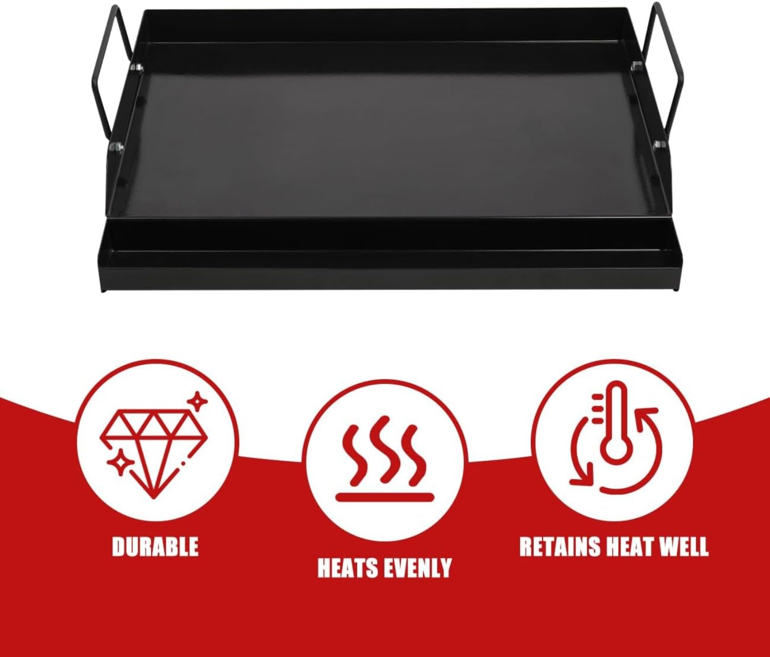 Plancha de hierro fundido anti - Camping Cooking Flat Top reseña y precio