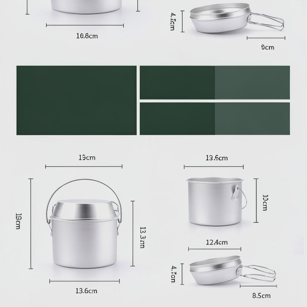 Utensilios de cocina de alumin - Camping Cooking Dining Set reseña y precio