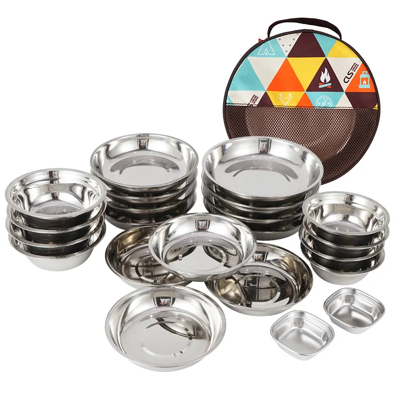 Nuevo juego de platos portátil - Camping Cooking Dining Set reseña y precio