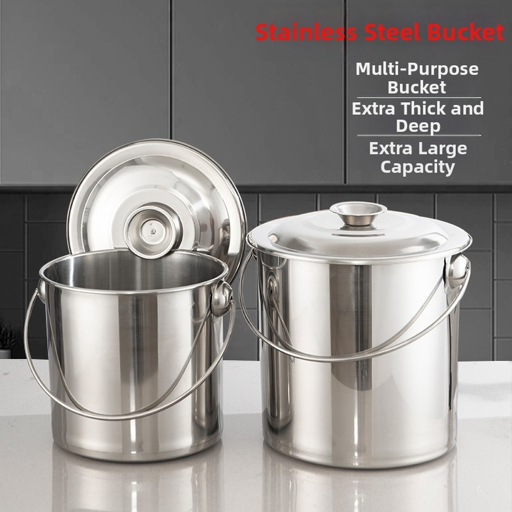 Cubo de acero inoxidable, grue - Camping Cooking Container reseña y precio
