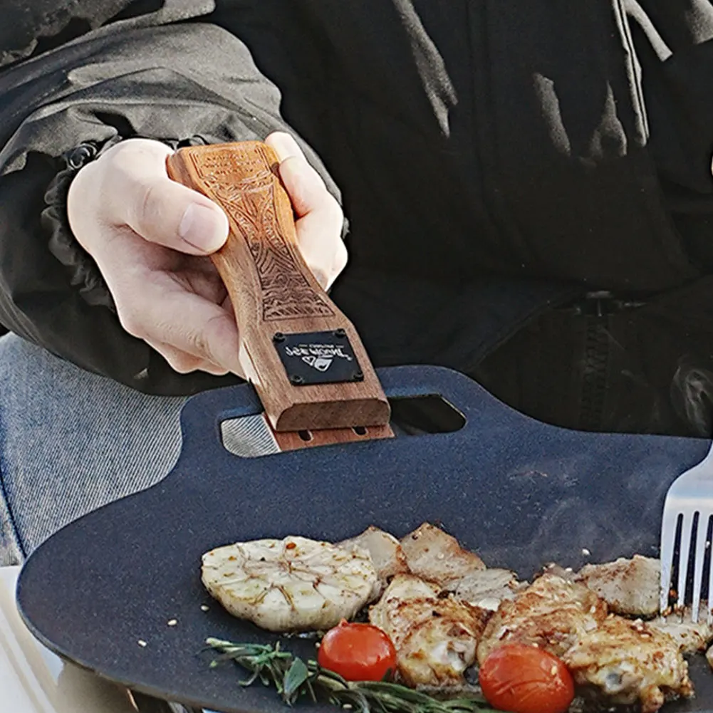 Sartén de madera natural para  - Camping Hiking Cooking reseña y precio
