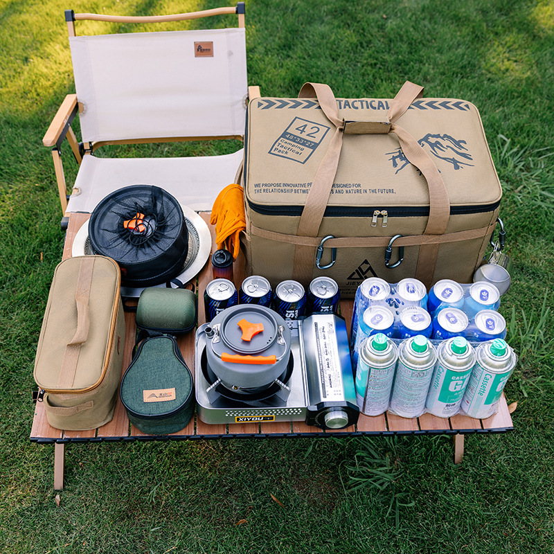 Organizador de equipo de campi - Camping Cooking Organizer reseña y precio