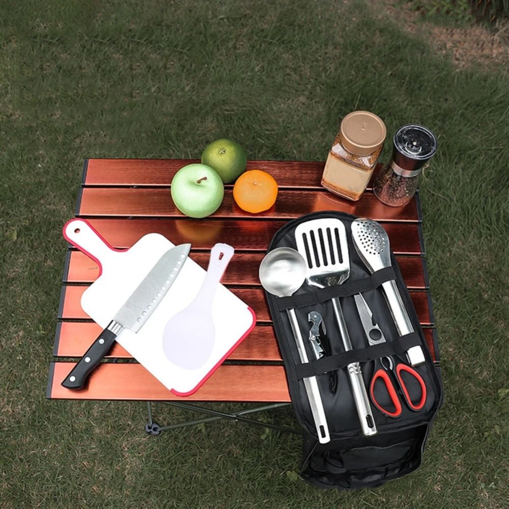 Juego de utensilios de Picnic, - Camping Cooking Organizer reseña y precio