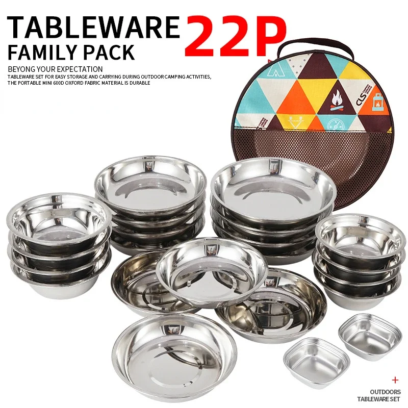 Juego de Platos Portátiles par - Camping Cooking Dining Set reseña y precio
