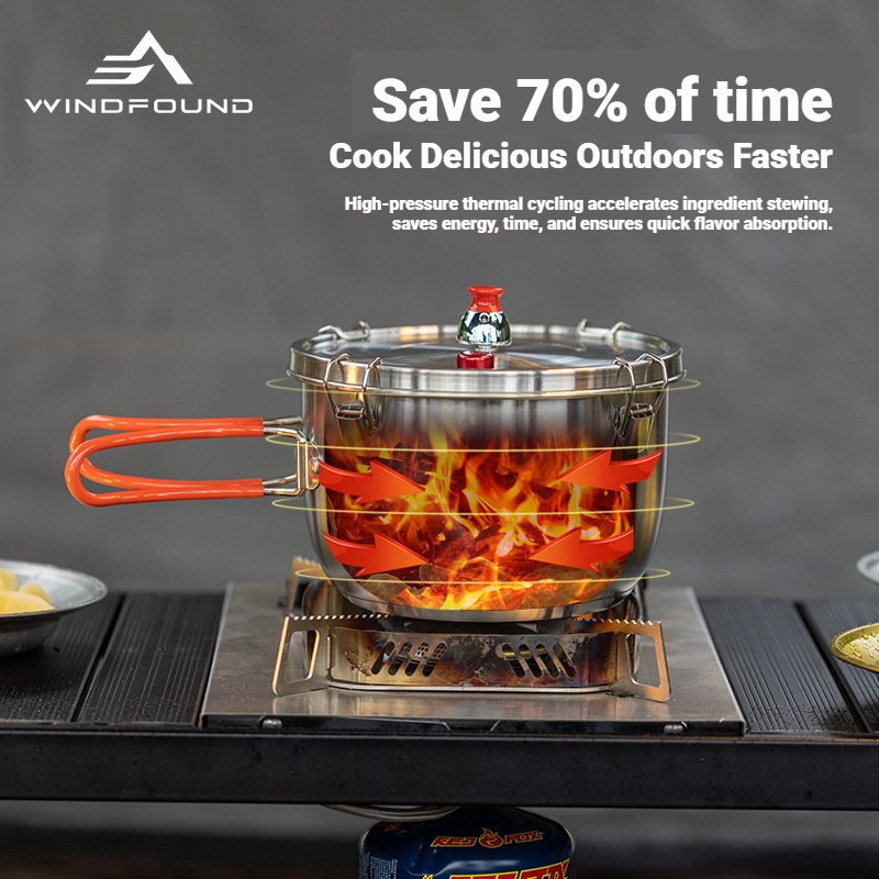 Olla a presión de acero inoxid - Camping Hiking Cooking reseña y precio