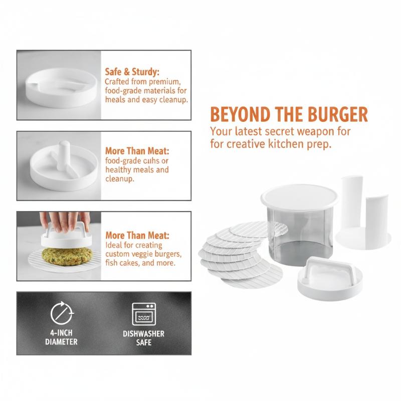 Molde para hacer hamburguesas, - Camping Cooking Container reseña y precio