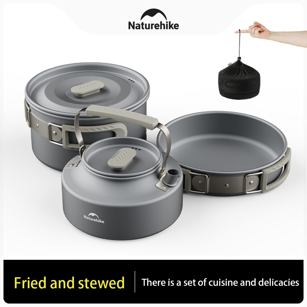 Naturehike-Juego de ollas al a - Camping Hiking Cooking reseña y precio
